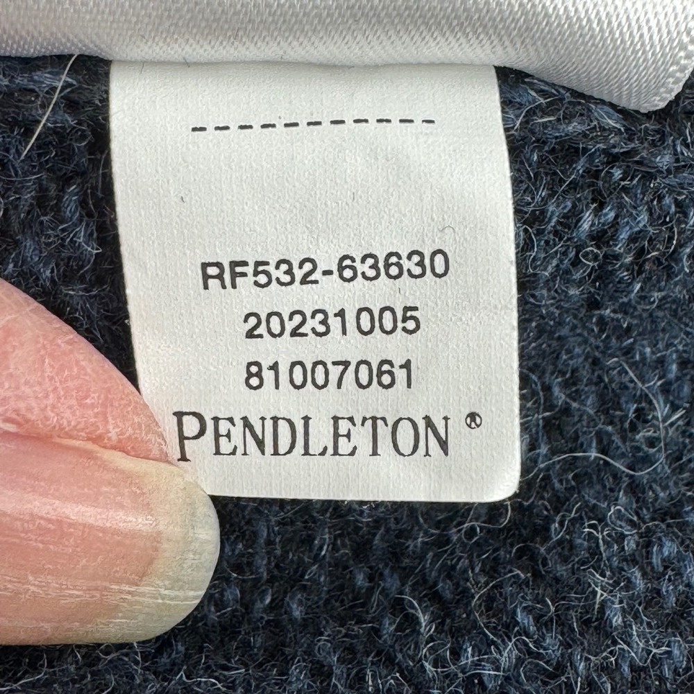 Pendleton Crewneck Sweater Mens L Blue Washable Wool RF532-63630 Long Sleeve - Picture 9 of 10